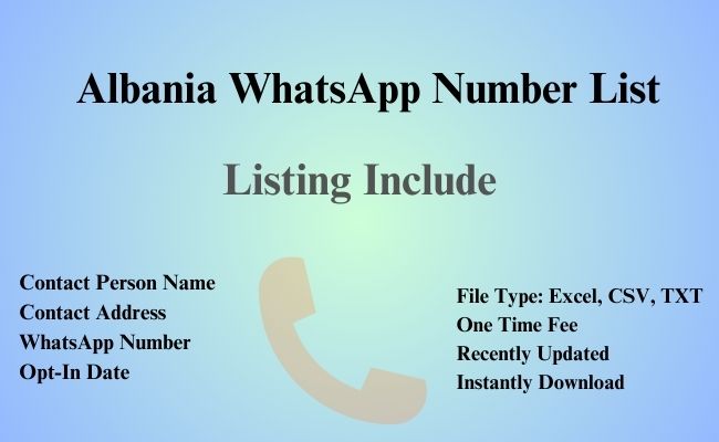 Albania whatsapp number list