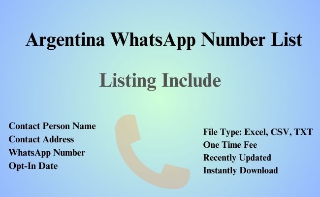 Argentina whatsapp number list