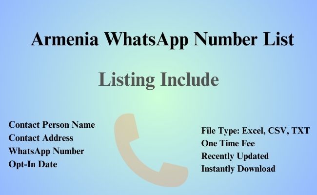 Armenia whatsapp number list