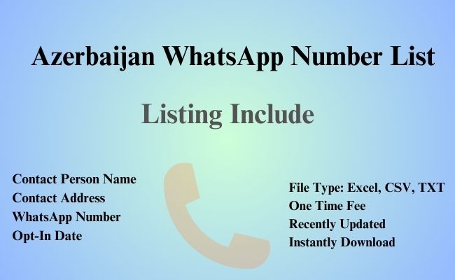 Azerbaijan whatsapp number list