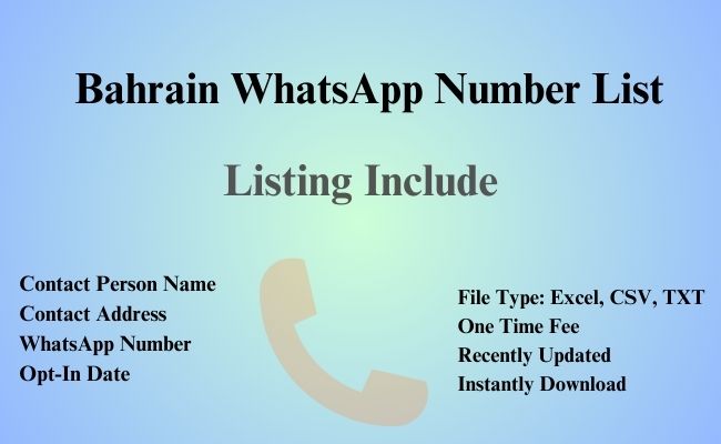 Bahrain whatsapp number list