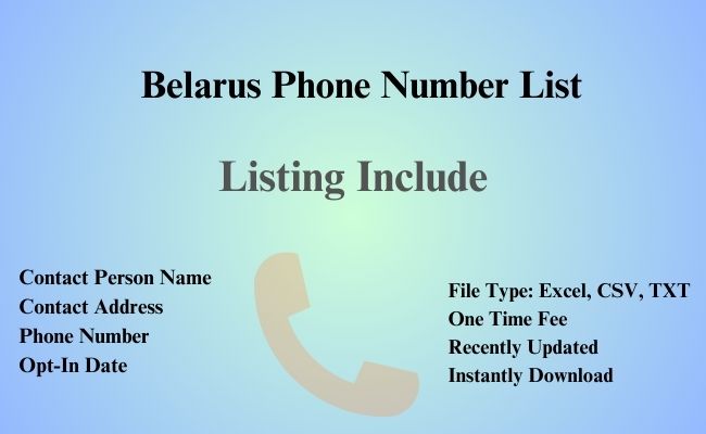 Belarus phone number list