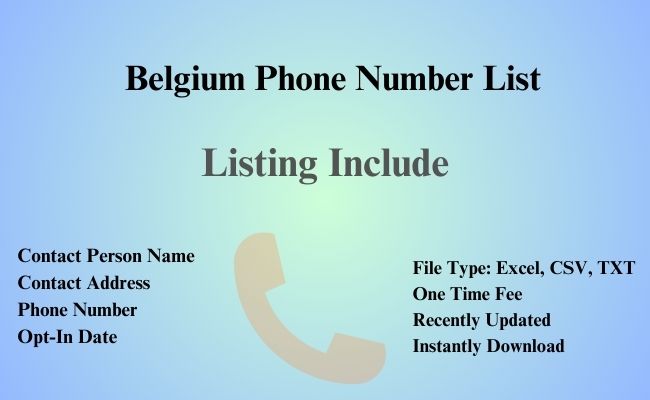 Belgium phone number list