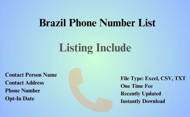 Brazil phone number list