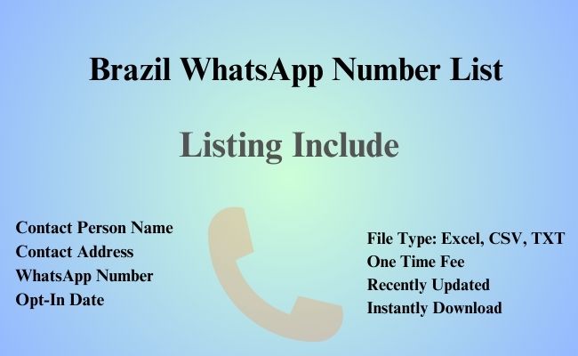 Brazil whatsapp number list