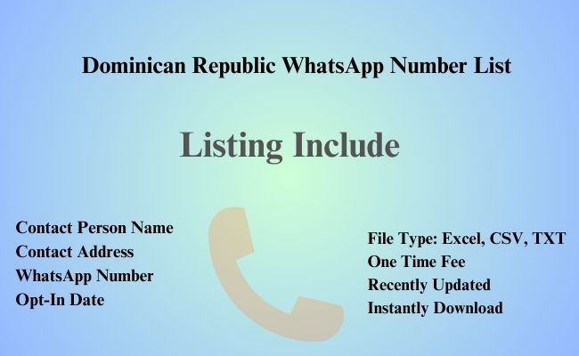 Dominican Republic whatsapp number list