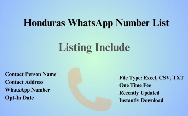 Honduras whatsapp number list