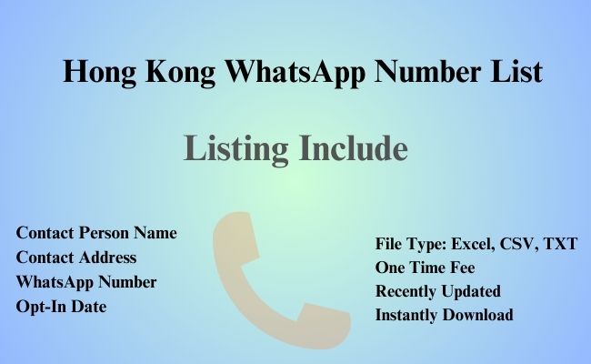 Hong Kong whatsapp number list