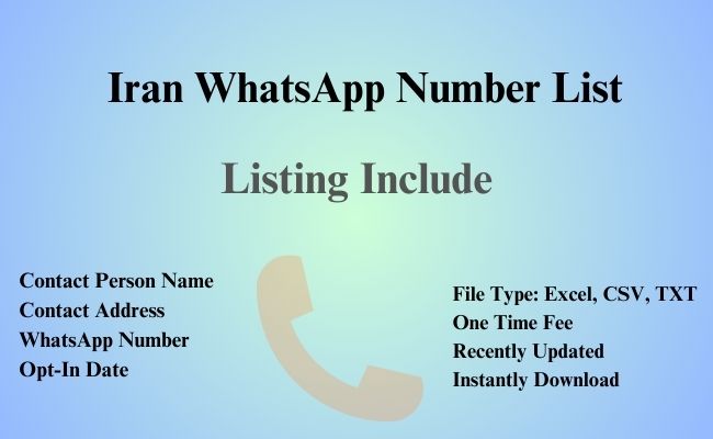 Iran whatsapp number list