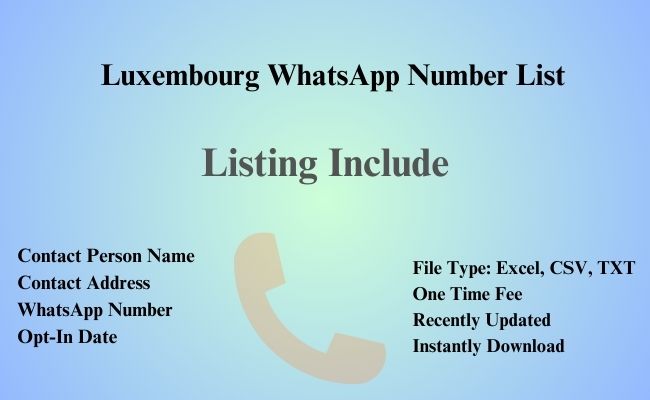 Luxembourg whatsapp number list