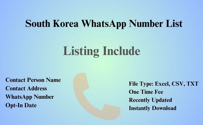 South Korea whatsapp number list