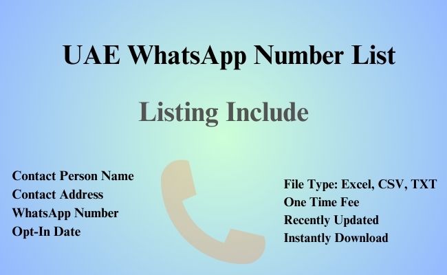 UAE whatsapp number list