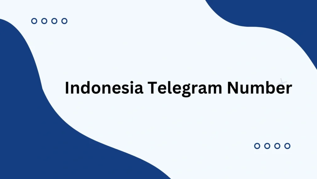 Indonesia Telegram Number